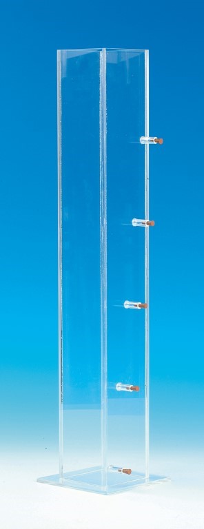 Ausflussgefäß mit 5 Stopfen