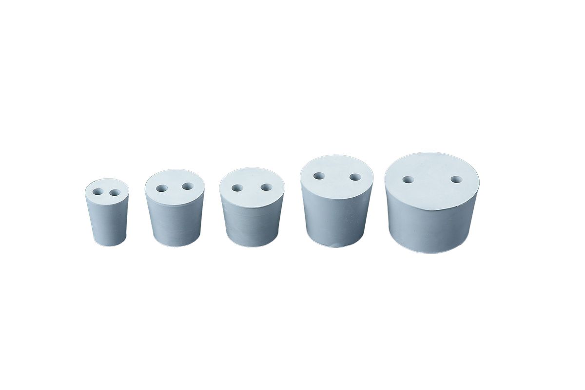 Gummistopfen mit zwei Bohrungen