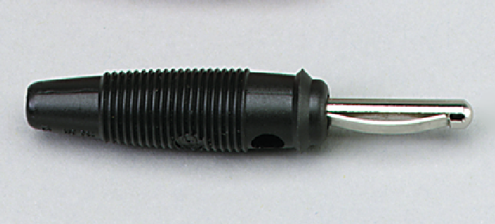 Laborstecker, 4 mm, schwarz, 6 Stück