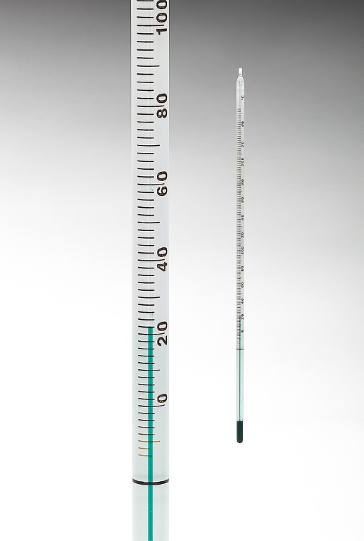 Stabthermometer, grüne Füllung, 300mm