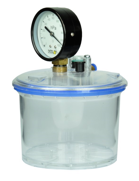 Vakuumgefäß 1000 ml, mit Manometer