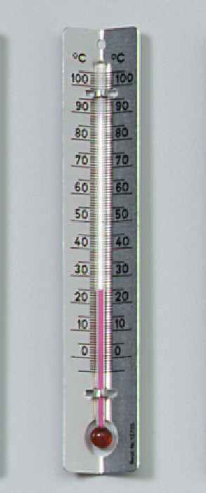 Thermometer mit Metallskala, 3/+103 °C
