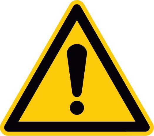 Warnschild, Warnung vor einer Gefahrenstelle