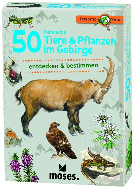 Bestimmungskarten 50 heimische Tiere & Pflanzen im Gebirge