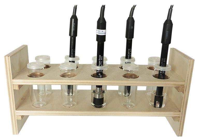 Elektroden-Aufbewahrungsgestell aus Holz