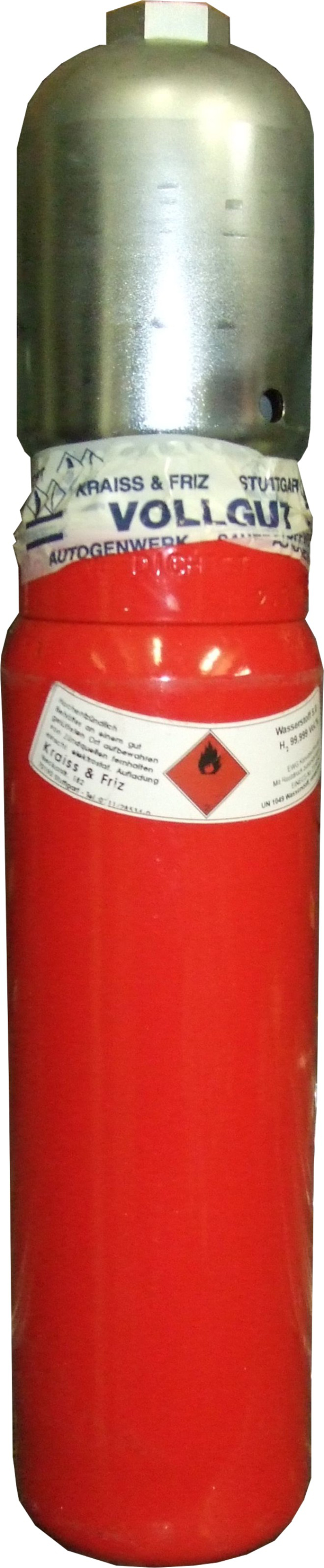 Stahlflasche mit 2L - Rauminhalt Kohlenstoffdioxid