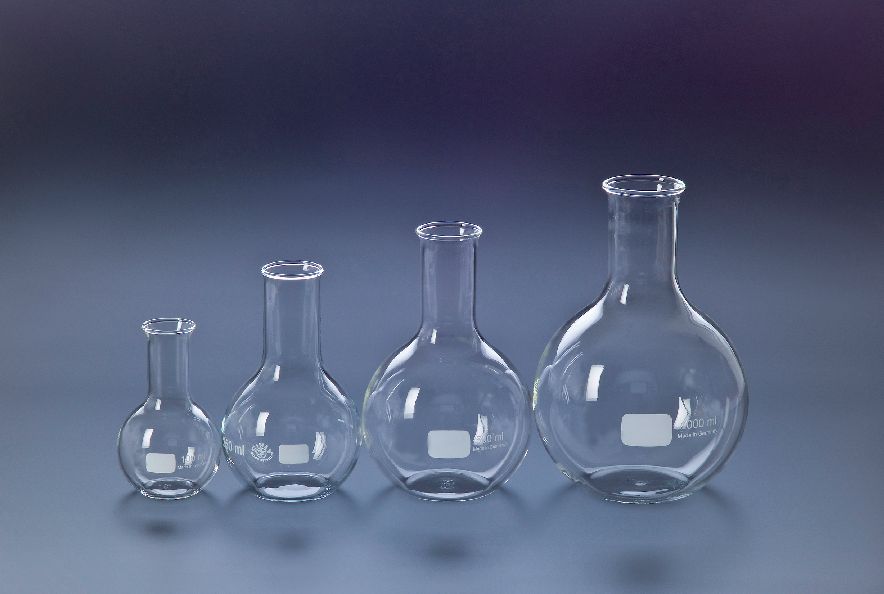 Stehkolben aus Borosilikatglas, enghalsig