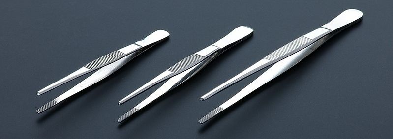 Pinzette, gerade, stumpf