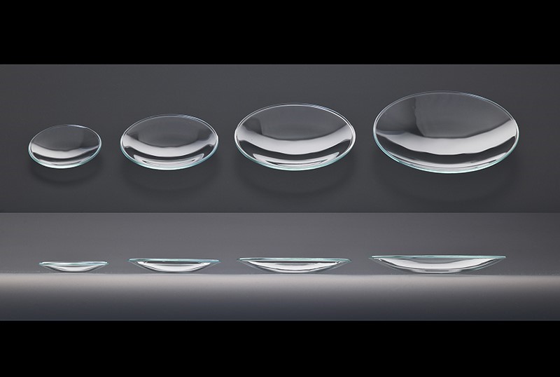 Uhrglasschale aus Kalk-Soda Glas