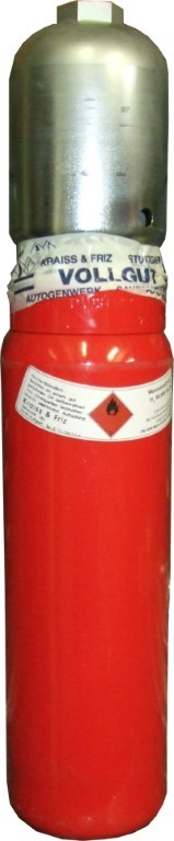 Stahlflasche mit 2L - Rauminhalt Wasserstoff 5.0