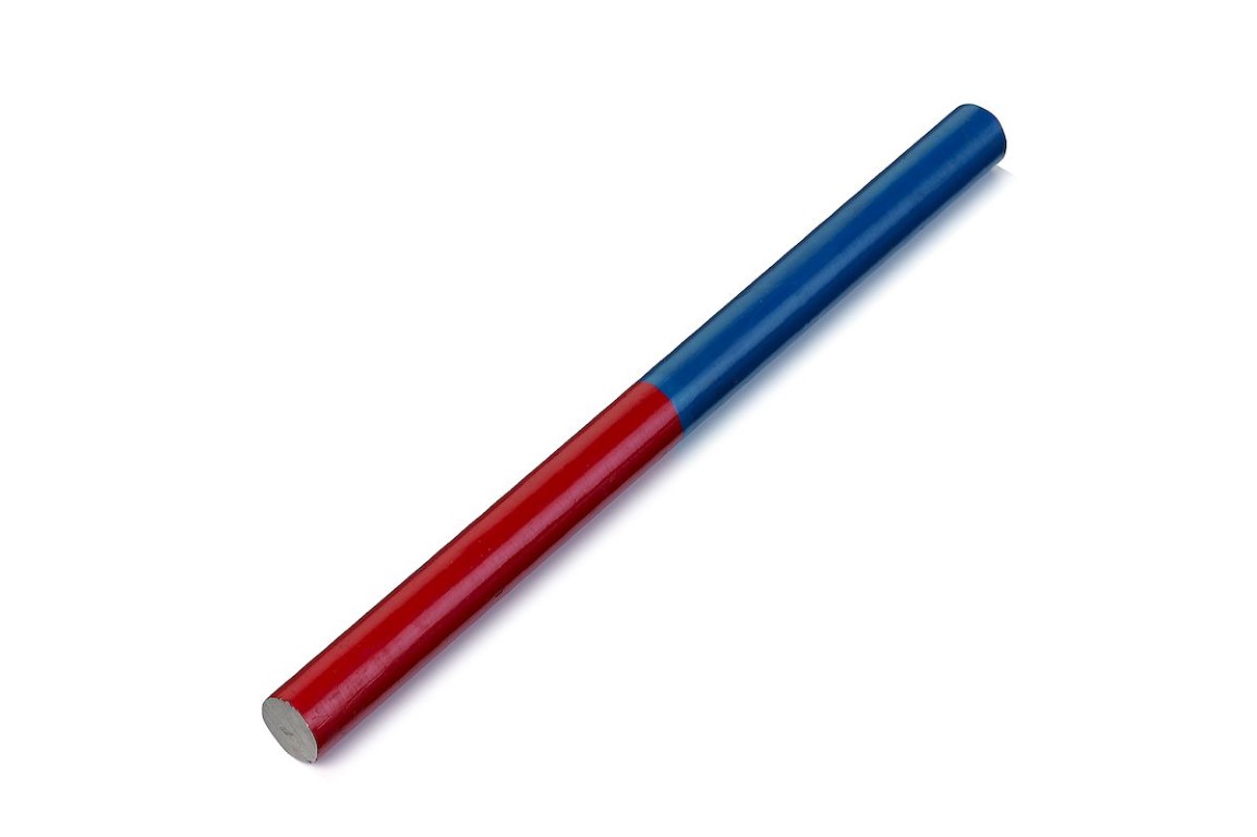 Magnete, Stabförmig. Pole Rot/blau lackiert, PAAR