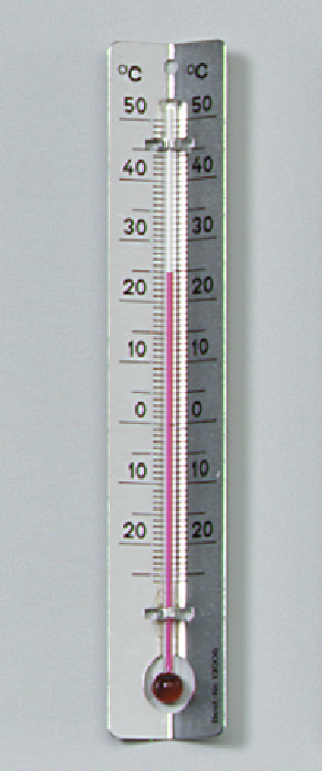 Thermometer mit Metallskala, 25/+50 °C