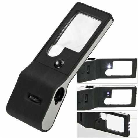 Multifunktionslupe mit LED und UV Beleuchtung