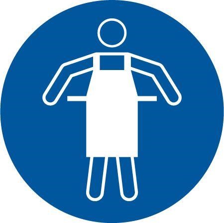 Gebotszeichen Schutzschürze benutzen