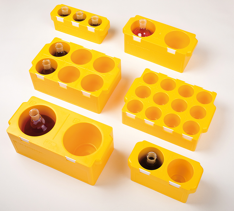 Rundboden-Träger-Gestelle Winlab, für Rundkolben 100-250 ml, für 2 Kolben