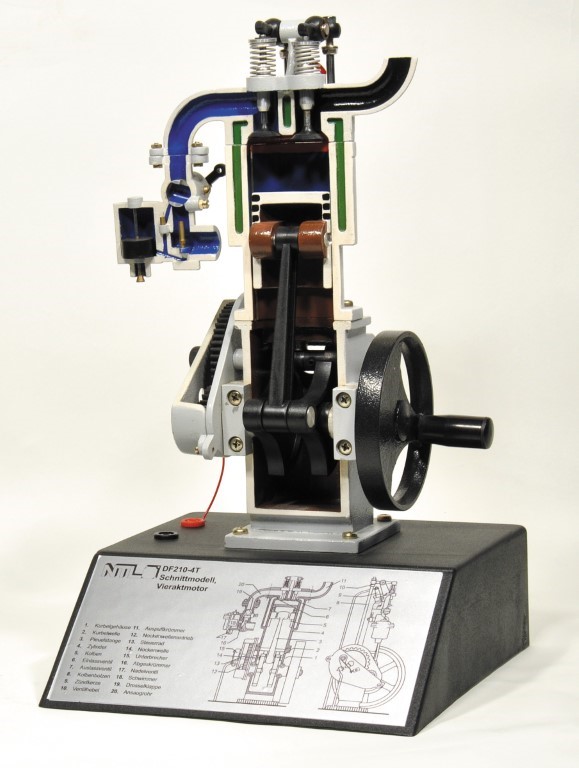 Viertaktmotor, Schnittmodell