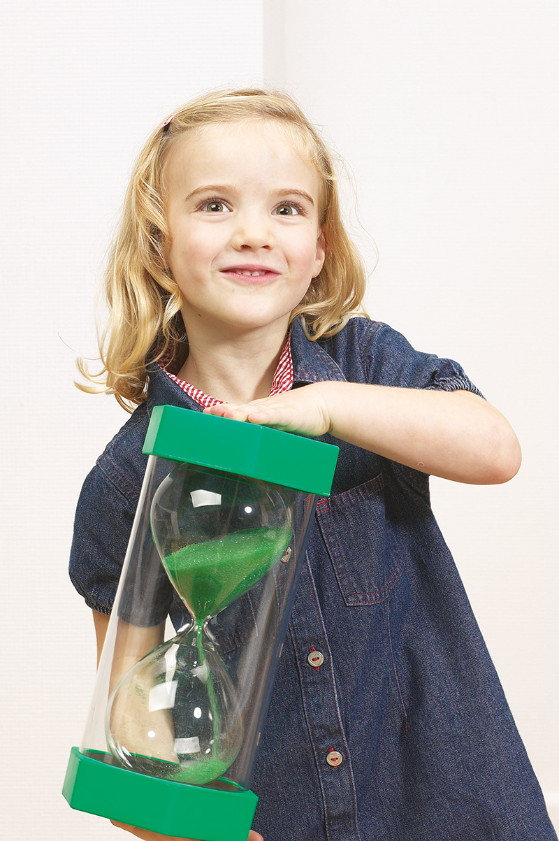 Große Sanduhr mit grünem Sand, 1 Minute