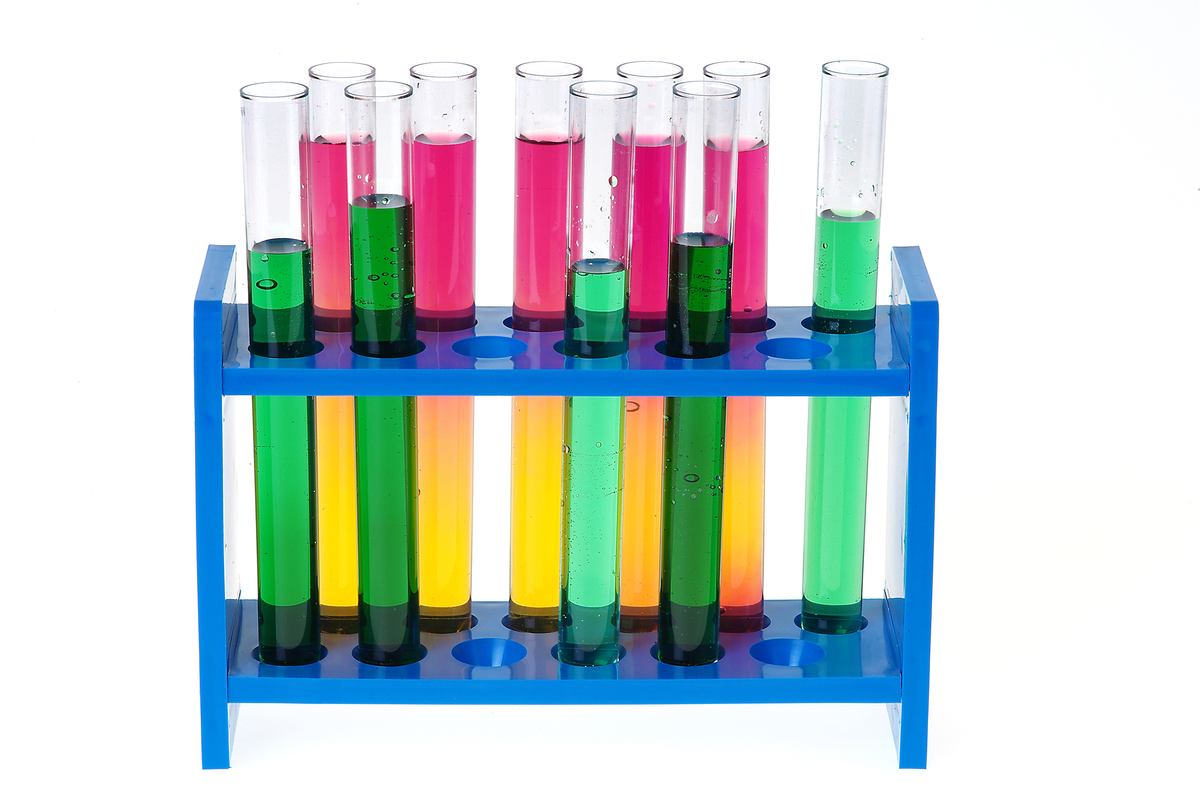 Reagenzglasgestell aus Kunststoff mit 12 Bohrungen á 18 Ø