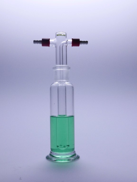 Gaswaschflaschen - Einsatz mit perforiertem Glasrohr