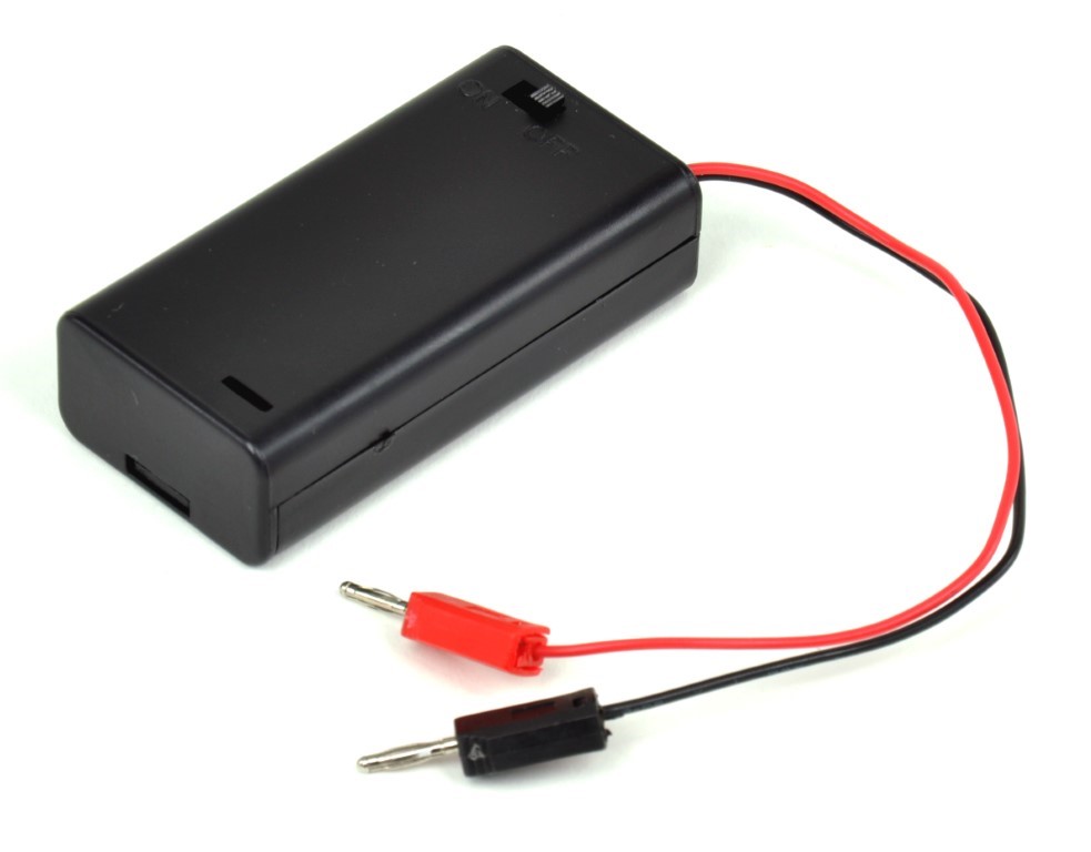 Batteriefach 3 V, mit 4-mm-Steckern