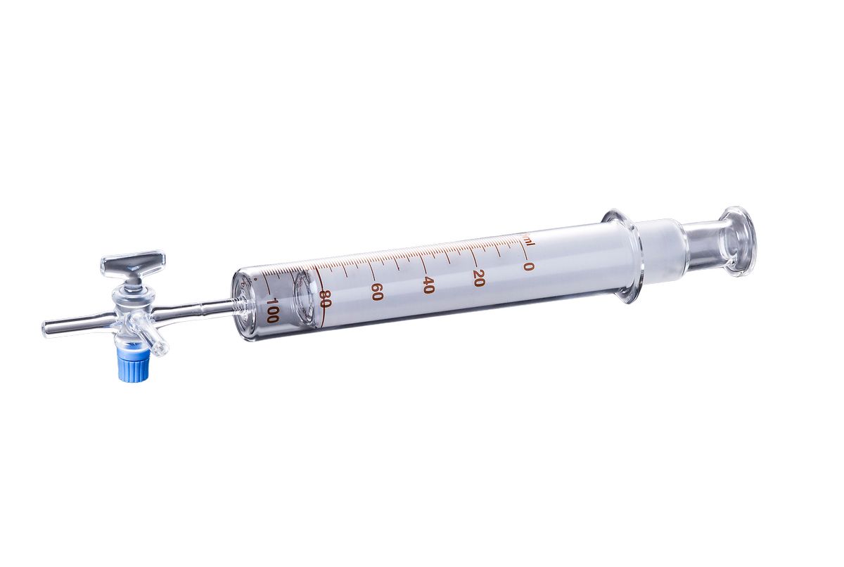 Kolbenprober mit Dreiwegehahn